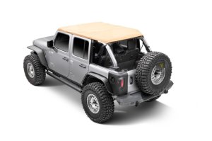 Jeep Wrangler Electric Running Boards - Go Rhino - VoltStep E1 Retractable, Dual-Motor, 6-inch, LED Lighting - Textured Black - `18-`24